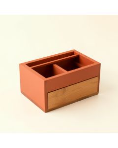 Birch Arc Empty Coffee-Station Organizer (synthetic illustration; no displayed measurements)