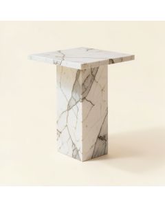 Hathcock Marble Top End Table (synthetic illustration; no displayed measurements)