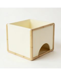 Ash Field Empty Furniture-Style Litter Enclosure - Cream (synthetic illustration; no displayed measurements)