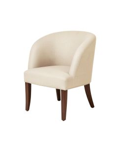 Myra Queen Anne Back Side Chair In Beige/Dark Walnut (synthetic illustration; no displayed measurements)