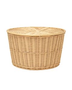 Oval Double Wicker Laundry Hamper