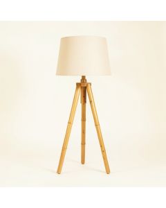 Cliff Bluff Floor Lamp With A Plain Fabric Shade - Beige (synthetic illustration; no displayed measurements)