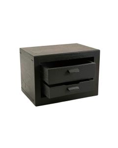 Ash Crest Small-Parts Storage Drawer Cabinet - Black (synthetic illustration; no displayed measurements)