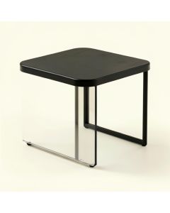 Field Arc Compact Balcony Table (synthetic illustration; no displayed measurements)