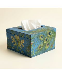 Tilton Peacock Tissue Box Cover (synthetic illustration; no displayed measurements)