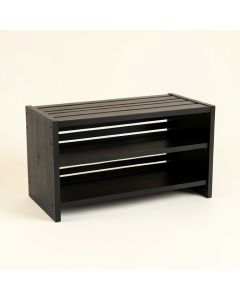 Clay Crossing Shoe Storage Bench - Black (synthetic illustration; no displayed measurements)