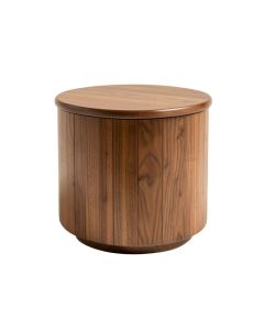 Harrow Solid Wood Drum End Table (synthetic illustration; no displayed measurements)
