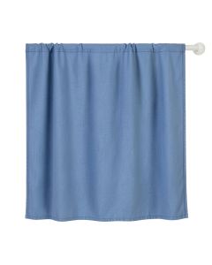 Moss Crest Shower Curtain Hanging Flat From A Plain Rod - Blue (synthetic illustration; no displayed measurements)