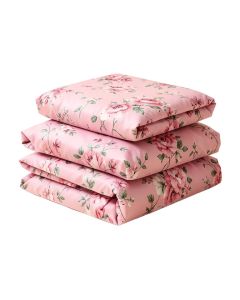 Holsworthy Reversible Floral 100 % Cotton 3 Piece Duvet Cover Set (synthetic illustration; no displayed measurements)