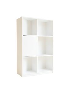 Wren Crest Freestanding Bookcase - White (synthetic illustration; no displayed measurements)