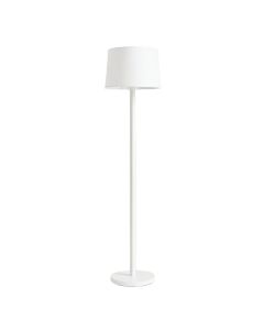 Dune Bend Floor Lamp With A Plain Fabric Shade - White (synthetic illustration; no displayed measurements)