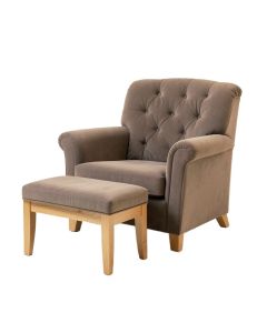 Micky 31 '' Wide Tufted Polyester Armchair And Ottoman