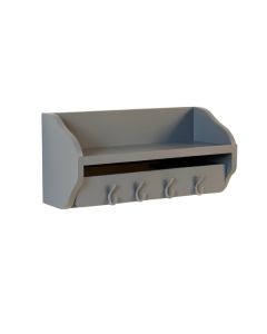 Clay Brook Wall-Mounted Entryway Organizer Shelf - Gray