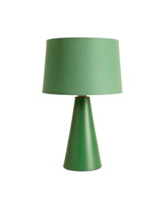 Aspen Arc Table Lamp With A Plain Fabric Shade