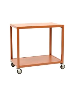 Alder Canyon Empty Rolling Workshop Cart - Terracotta (synthetic illustration; no displayed measurements)