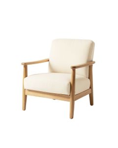 Slate Bluff Upholstered Armchair - Ivory (synthetic illustration; no displayed measurements)