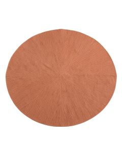 Brook Bend Round Area Rug - Terracotta