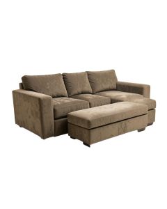 Albaro 99 '' Wide Microfiber/Microsuede Reversible Sleeper Sofa & Chaise With Ottoman