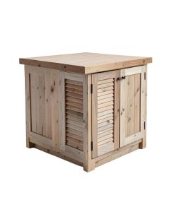 Maloney Rustic Shutter Door Kitchen Island With Oak Top