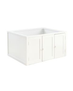 Linden Bend Empty Furniture-Style Litter Enclosure - White (synthetic illustration; no displayed measurements)