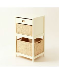 Elm Branch Freestanding Pull-Out Hamper Cabinet - Ivory (synthetic illustration; no displayed measurements)