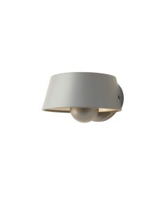 River Crest Wall Sconce Mounted On A Plain Wall - Gray