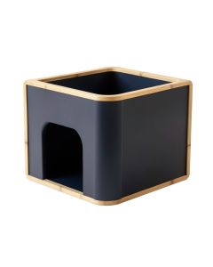 Reed Edge Empty Furniture-Style Litter Enclosure - Navy (synthetic illustration; no displayed measurements)