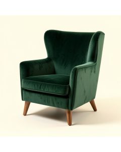 Lenka 27 '' Wide Velvet Wingback Chair (synthetic illustration; no displayed measurements)