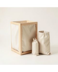 Oak Bluff Laundry Sorting Station With Plain Removable Bags - Beige (synthetic illustration; no displayed measurements)