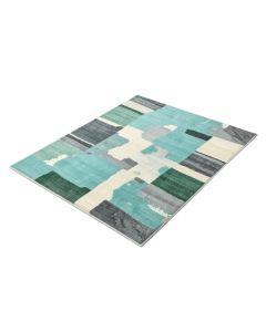 Babb Abstract Turquoise/Gray/Off-White/Green Shades Indoor Area Rug (synthetic illustration; no displayed measurements)