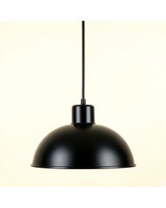 Summit Dale Pendant Light Suspended From One Plain Cable - Black (synthetic illustration; no displayed measurements)