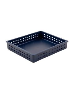 Reed Edge Empty Under-Desk Cable Tray - Navy (synthetic illustration; no displayed measurements)