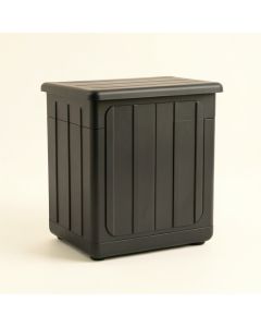 Dawn Canyon Narrow Outdoor Storage Bench - Black (synthetic illustration; no displayed measurements)