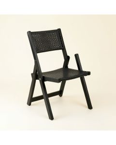 Oak Bend Folding Outdoor Chair - Black (synthetic illustration; no displayed measurements)