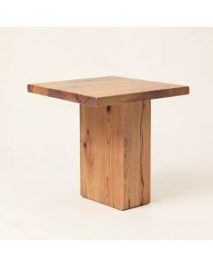 Teak Block End Table (synthetic illustration; no displayed measurements)