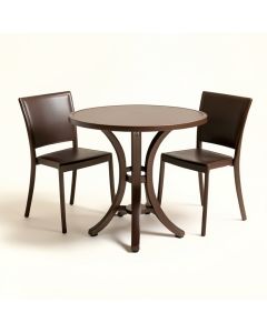 Roscoe 3 Piece Bronze Cast Aluminum Outdoor Bistro Set (synthetic illustration; no displayed measurements)