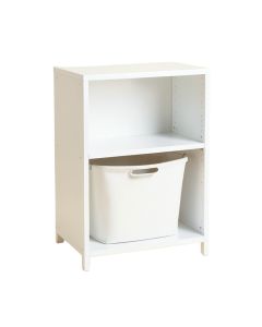 Hazel Bridge Freestanding Pull-Out Hamper Cabinet - White (synthetic illustration; no displayed measurements)