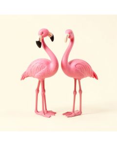 2 Piece Polyresin Flamingo Set (synthetic illustration; no displayed measurements)