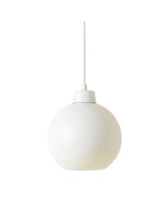 Willow Bend Pendant Light Suspended From One Plain Cable - White (synthetic illustration; no displayed measurements)