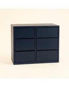 Shore Arc Small-Parts Storage Drawer Cabinet - Navy (synthetic illustration; no displayed measurements)