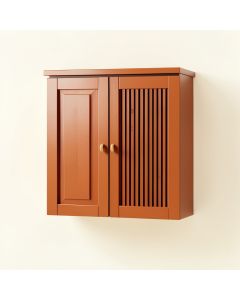 Slate Arc Wall-Mounted Entry Cabinet - Terracotta (synthetic illustration; no displayed measurements)