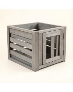 Oak Field Empty Furniture-Style Pet Crate - Gray (synthetic illustration; no displayed measurements)