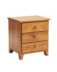 Santa Cruz Solid Wood 3-Drawer End Table (synthetic illustration; no displayed measurements)