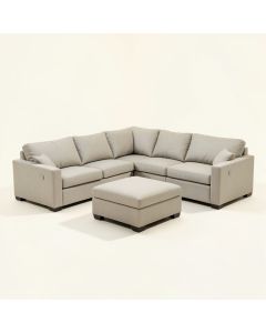 Littleness 149.5 '' Wide Left Hand Facing Modular Corner Sectional With Ottoman (synthetic illustration; no displayed measurements)