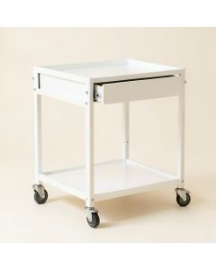 Willow Bend Empty Rolling Workshop Cart - White (synthetic illustration; no displayed measurements)
