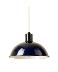 Cedar Dale Pendant Light Suspended From One Plain Cable - Navy