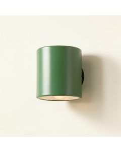 Spruce Arc Wall Sconce Mounted On A Plain Wall - Green (synthetic illustration; no displayed measurements)