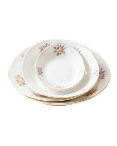Old Country Roses Bone China 12 Piece Dinnerware Set , Service For 4
