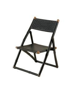 Stone Arc Folding Outdoor Chair - Black (synthetic illustration; no displayed measurements)