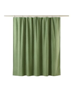 Juniper Bend Shower Curtain Hanging Flat From A Plain Rod - Green (synthetic illustration; no displayed measurements)